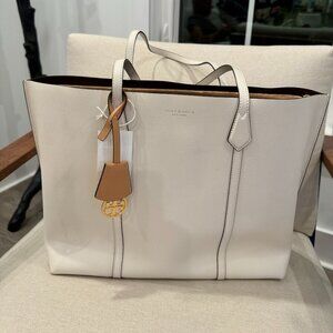 Tory Burch Perry Tote in White New With Tags Great Condition